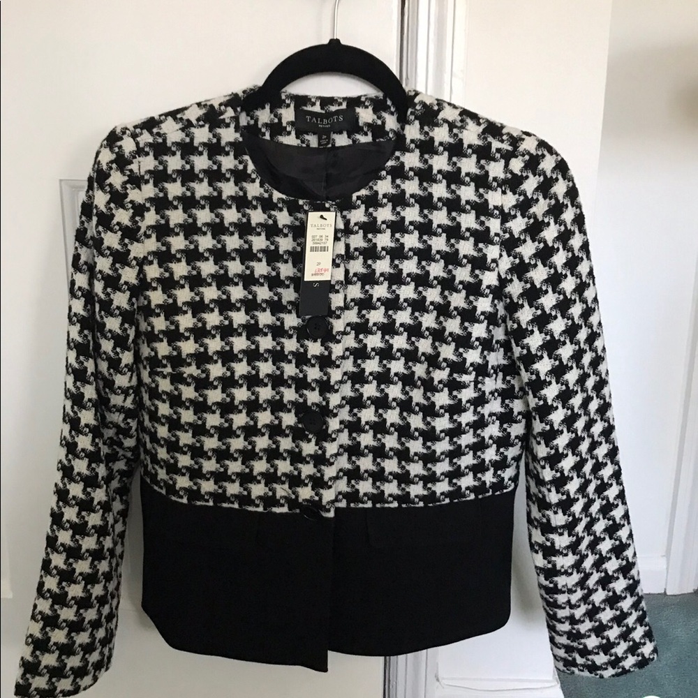 Black and white blazer